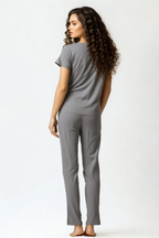 BLS Seren Viscose Pajama Set Grey