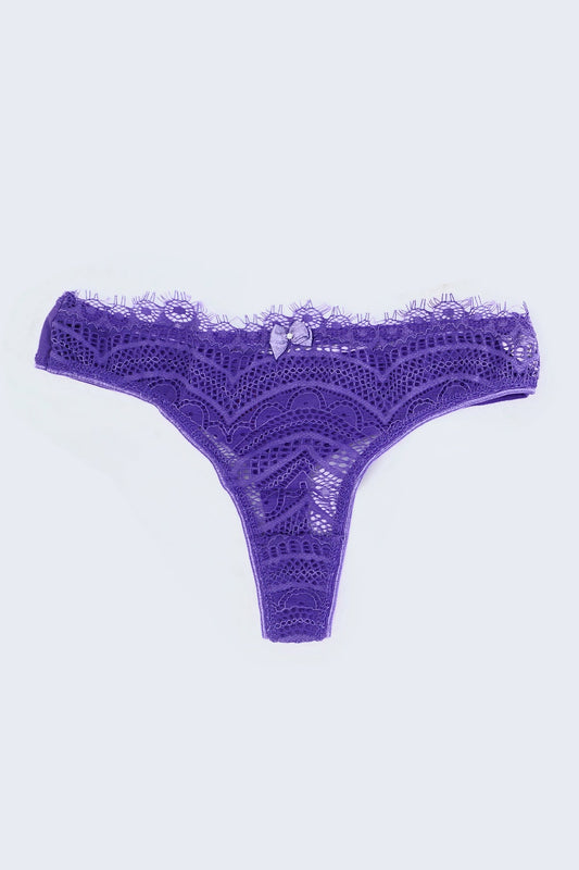 BLS Lenore Lace Thong Salmon