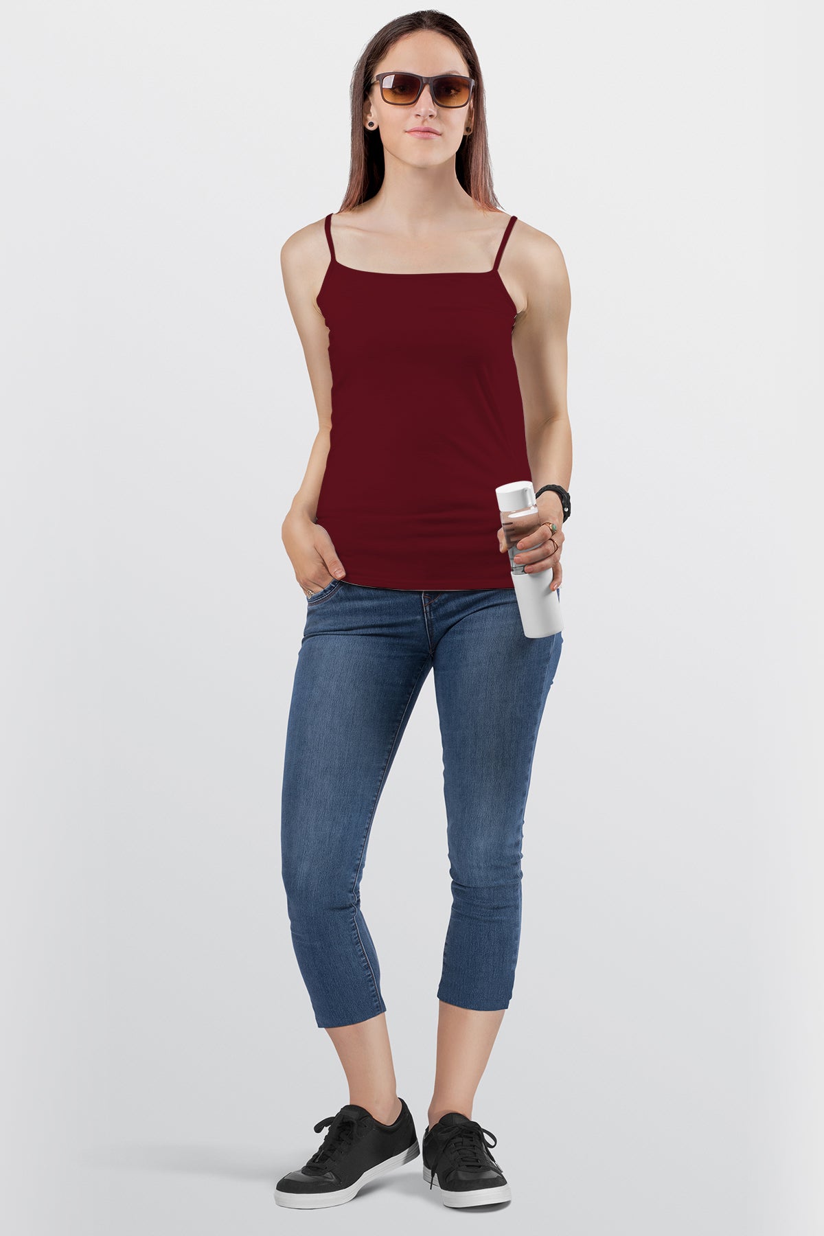 BLS Colleen Stretchable Cotton Camisole Bordo
