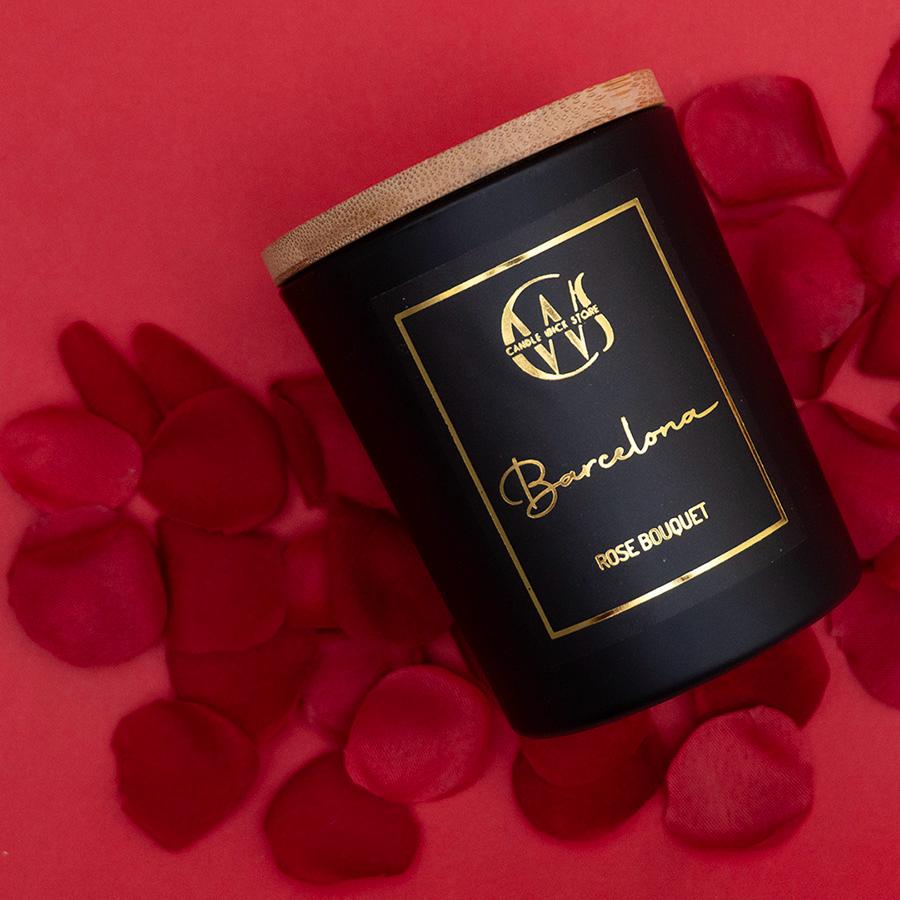 Candle Wick Store Barcelona Candle with Rose Bouquet Scent 200gm