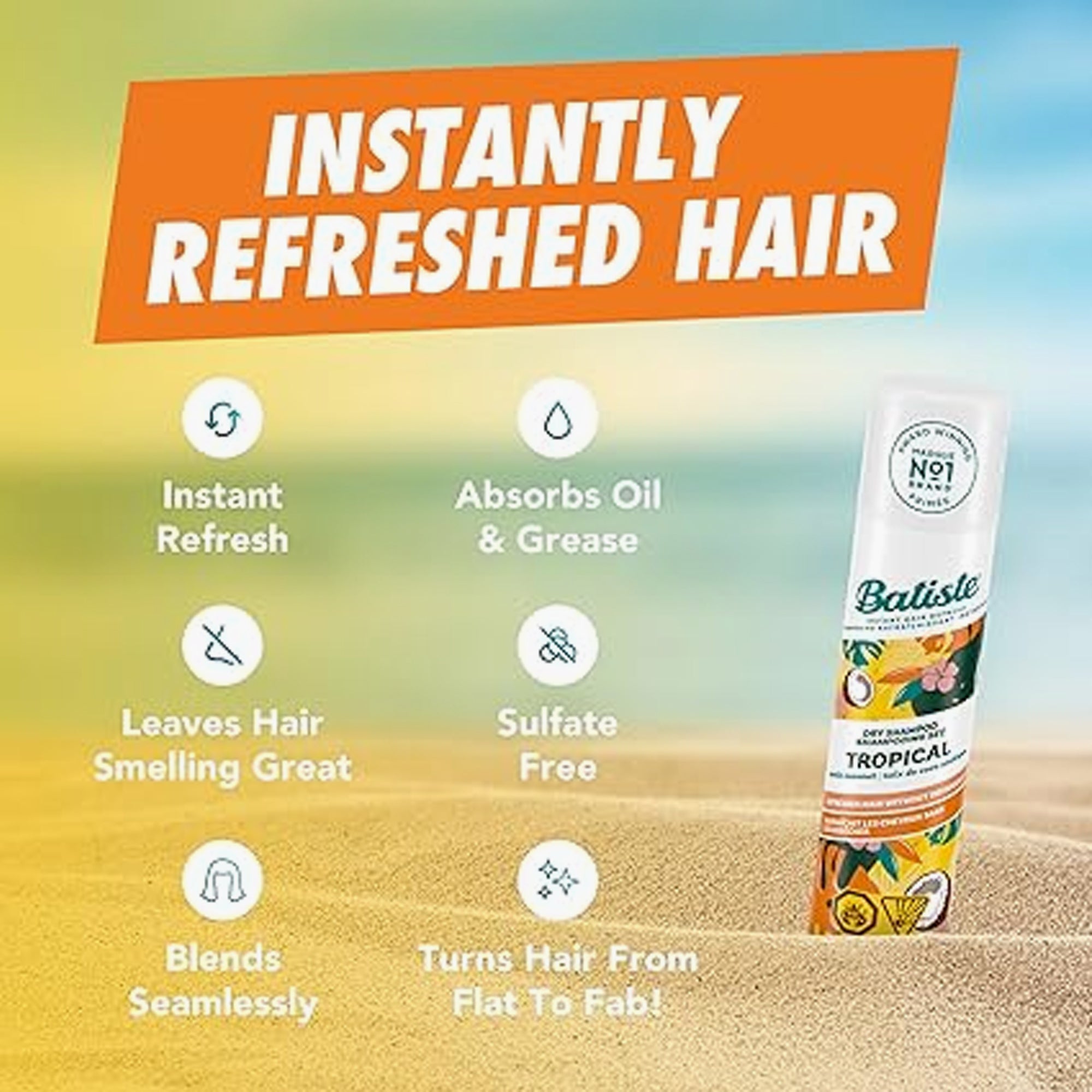 Batiste Dry Shampoo Coconut & Exotic Tropical 200ml