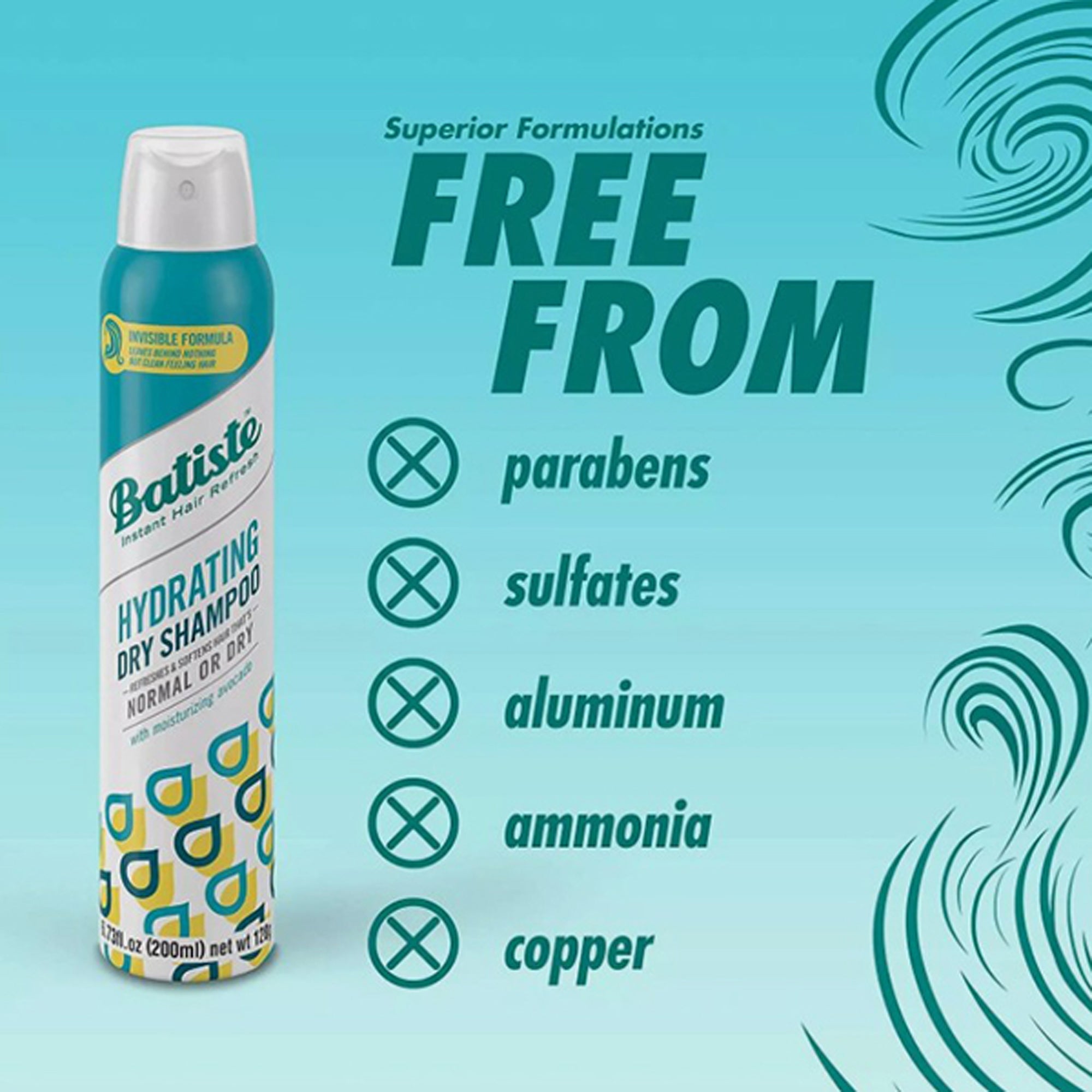 Batiste Dry Shampoo & Hydrate For Normal Or Dry Hair 200ml