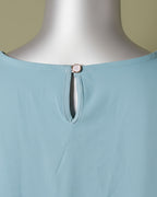 Loom Pakistan Beaded Neck Top Aqua Green