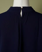 Loom Pakistan Beaded Neck Top Navy Blue