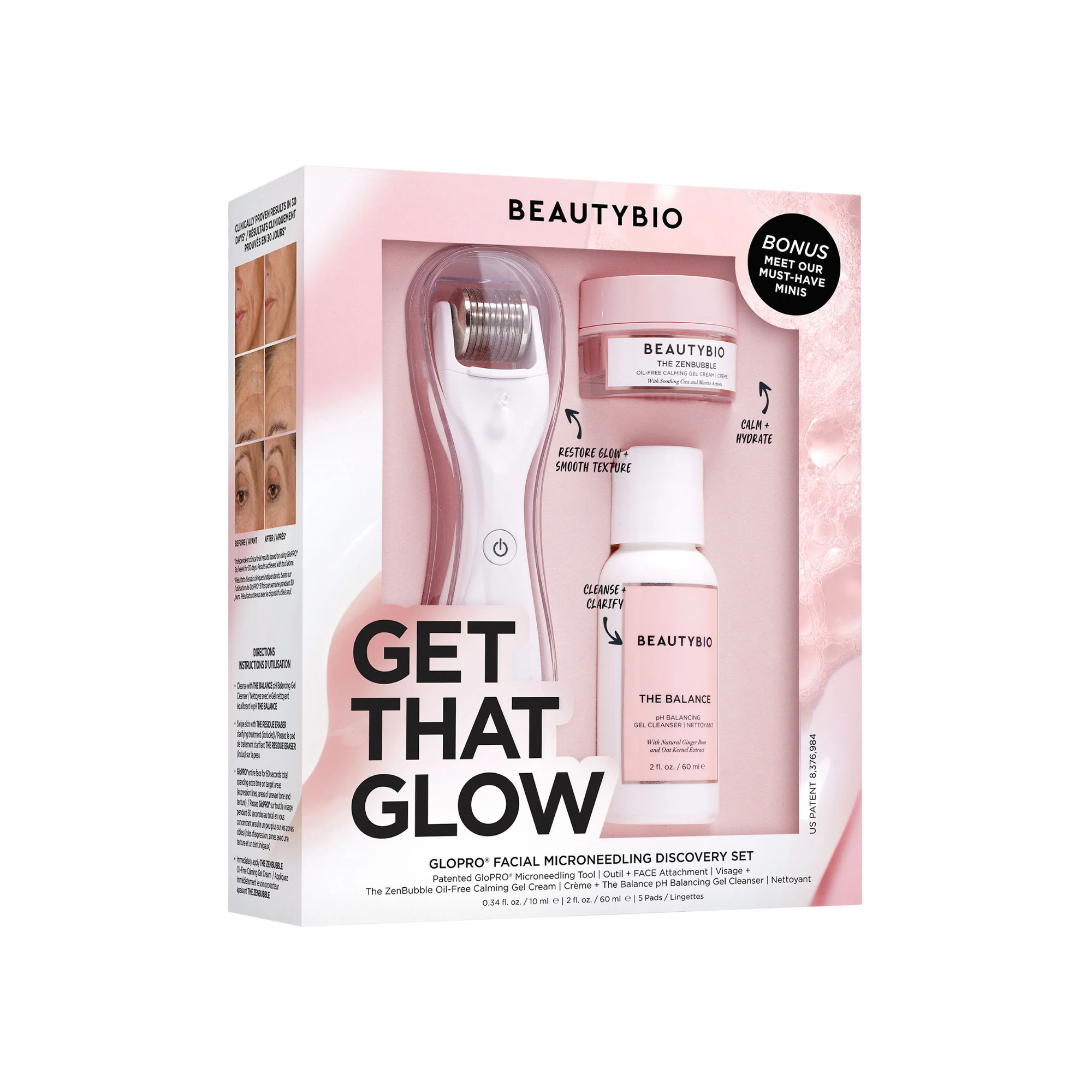 BeautyBio Get That Glow Glopro Facial Microneedling Discovery Set