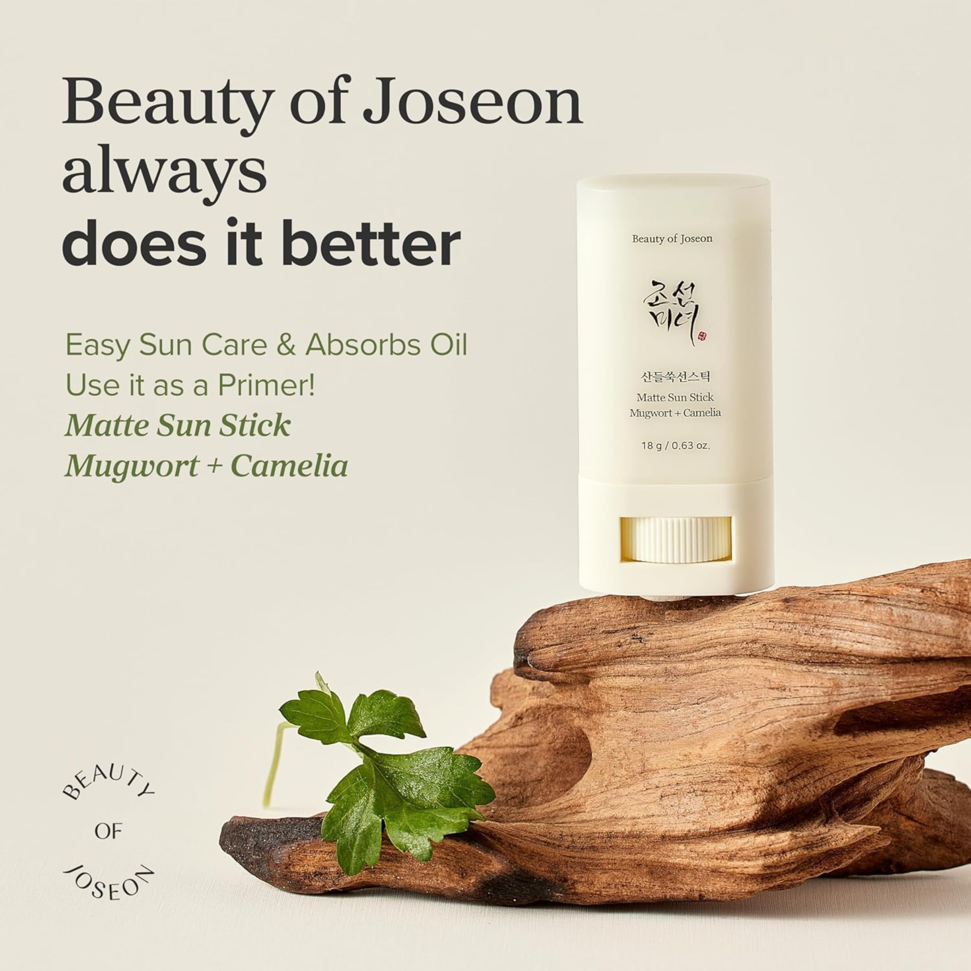 Beauty of Joseon Matte Sun Stick Mugwort+Camelia SPF 50+ PA++++ 18gm