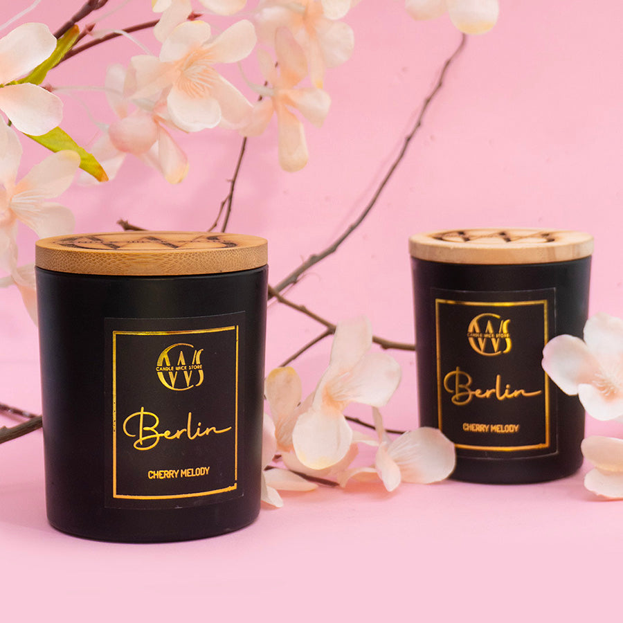 Candle Wick Store Berlin Candle with Cherry Melody Scent 200gm