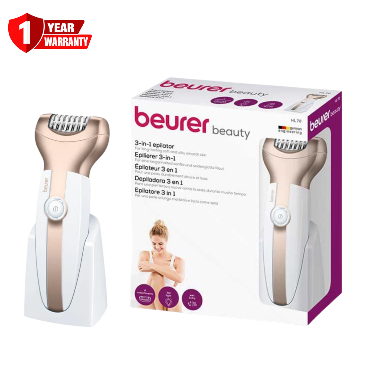 Beurer 3 In 1 Epilator HL-70