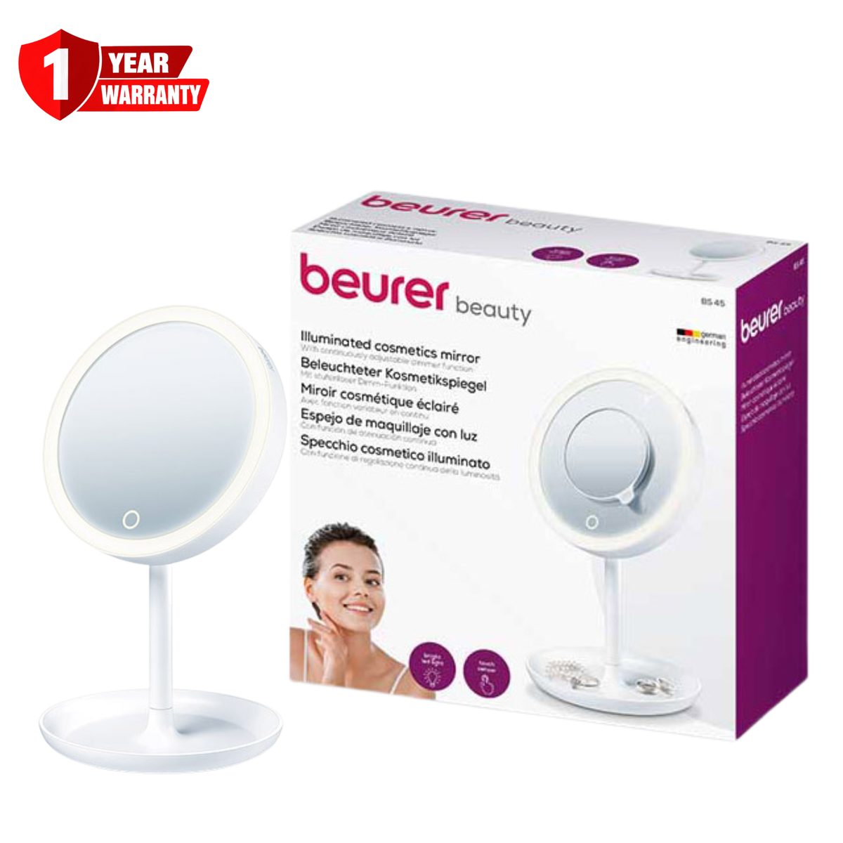 Beurer Illuminated Cosmetics Mirror BS-45