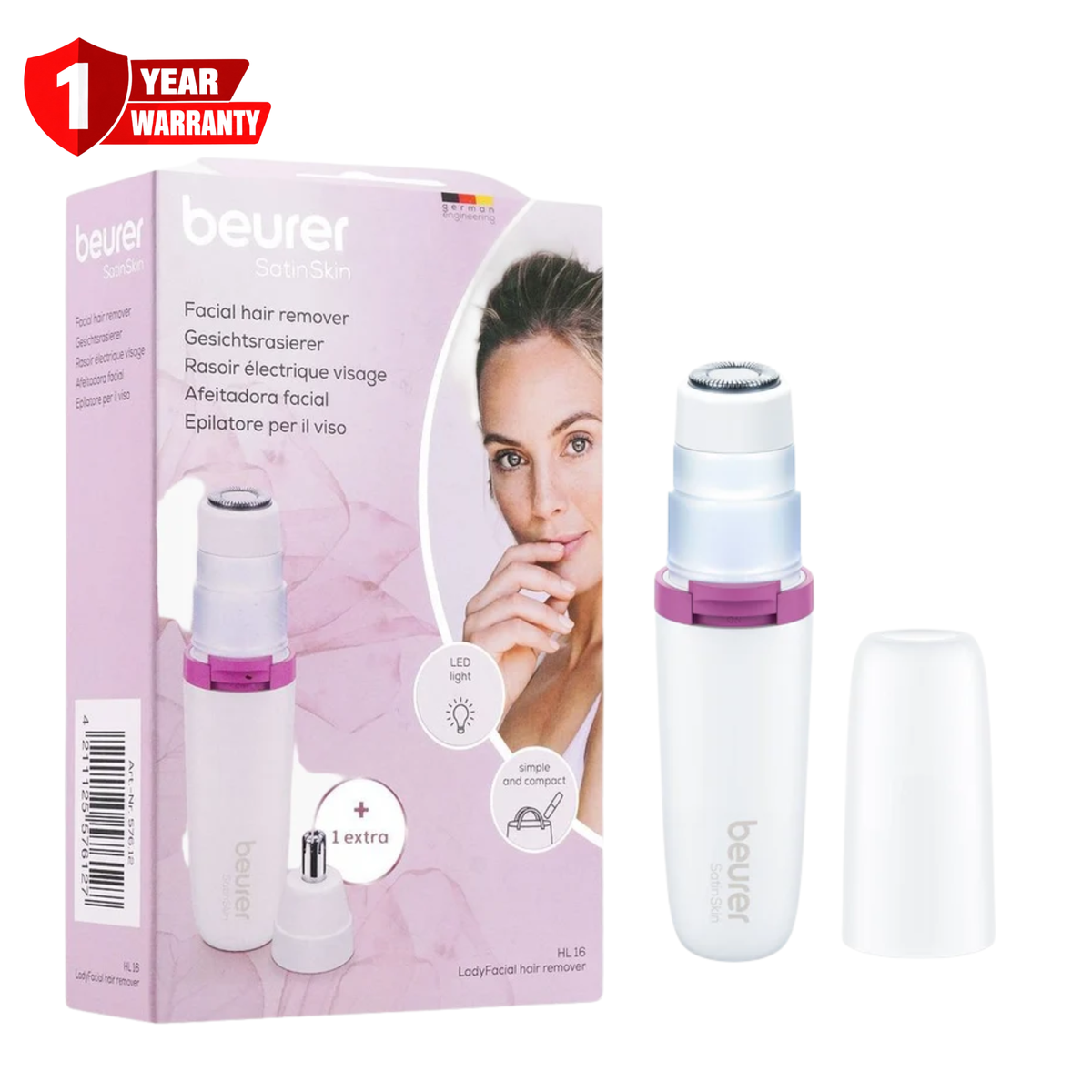 Beurer Satin Skin Lady Facial Hair Remover HL-16