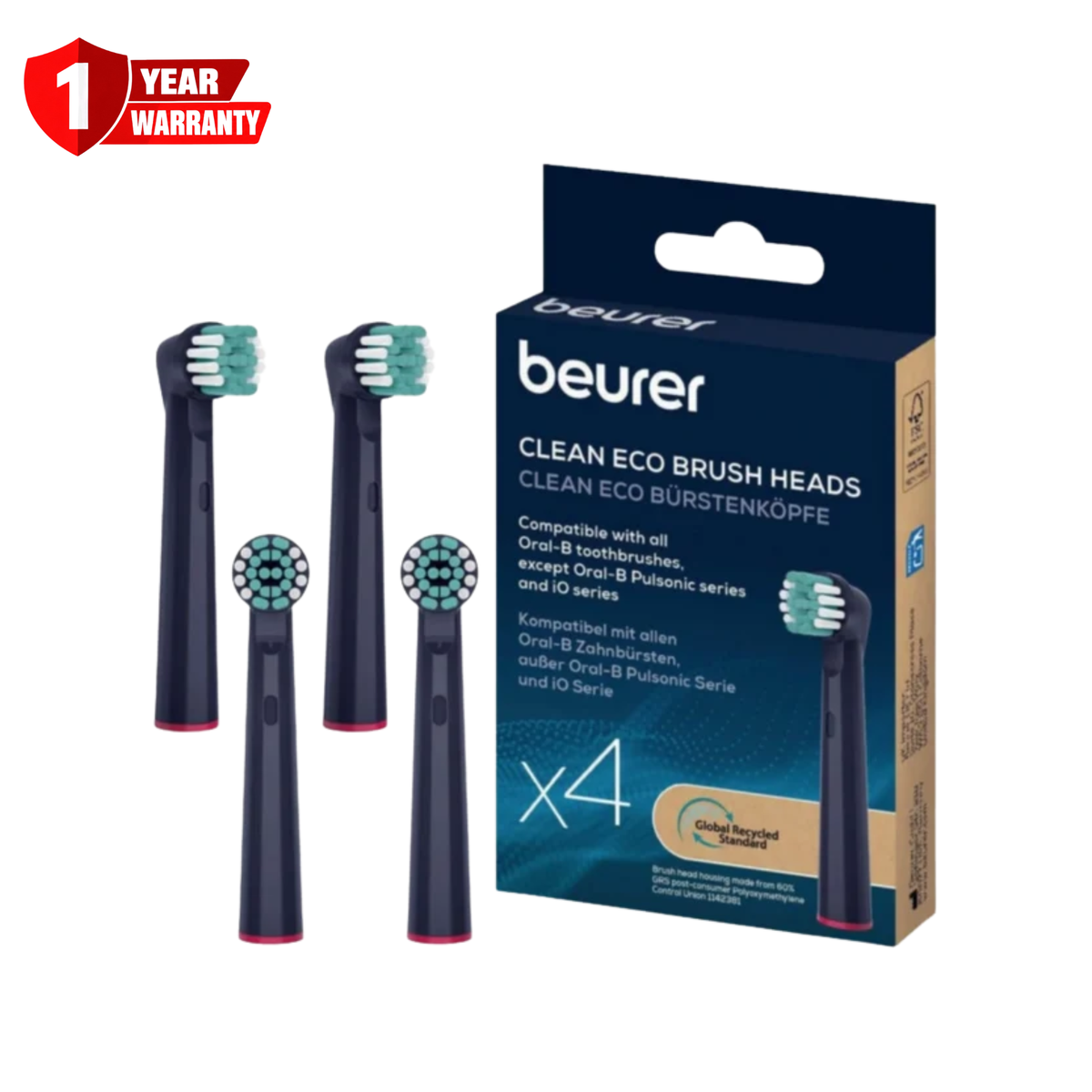 Beurer TB Clean Eco 4x GP Brush Heads