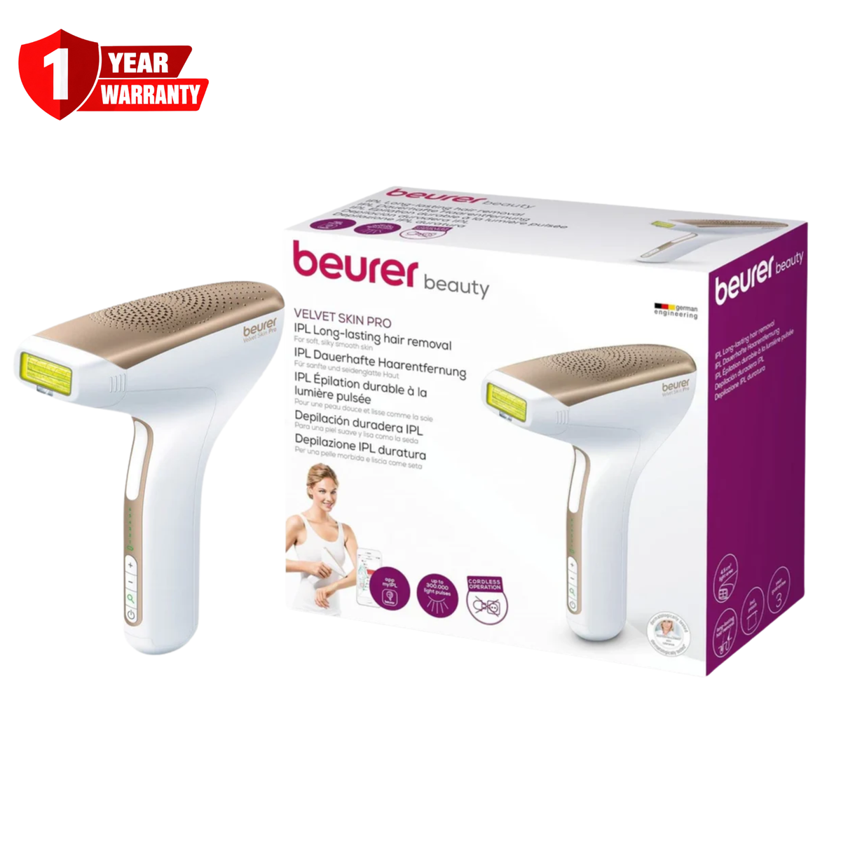 Beurer Velvet Skin Pro Long Lasting Hair Removal Device IPL-8500