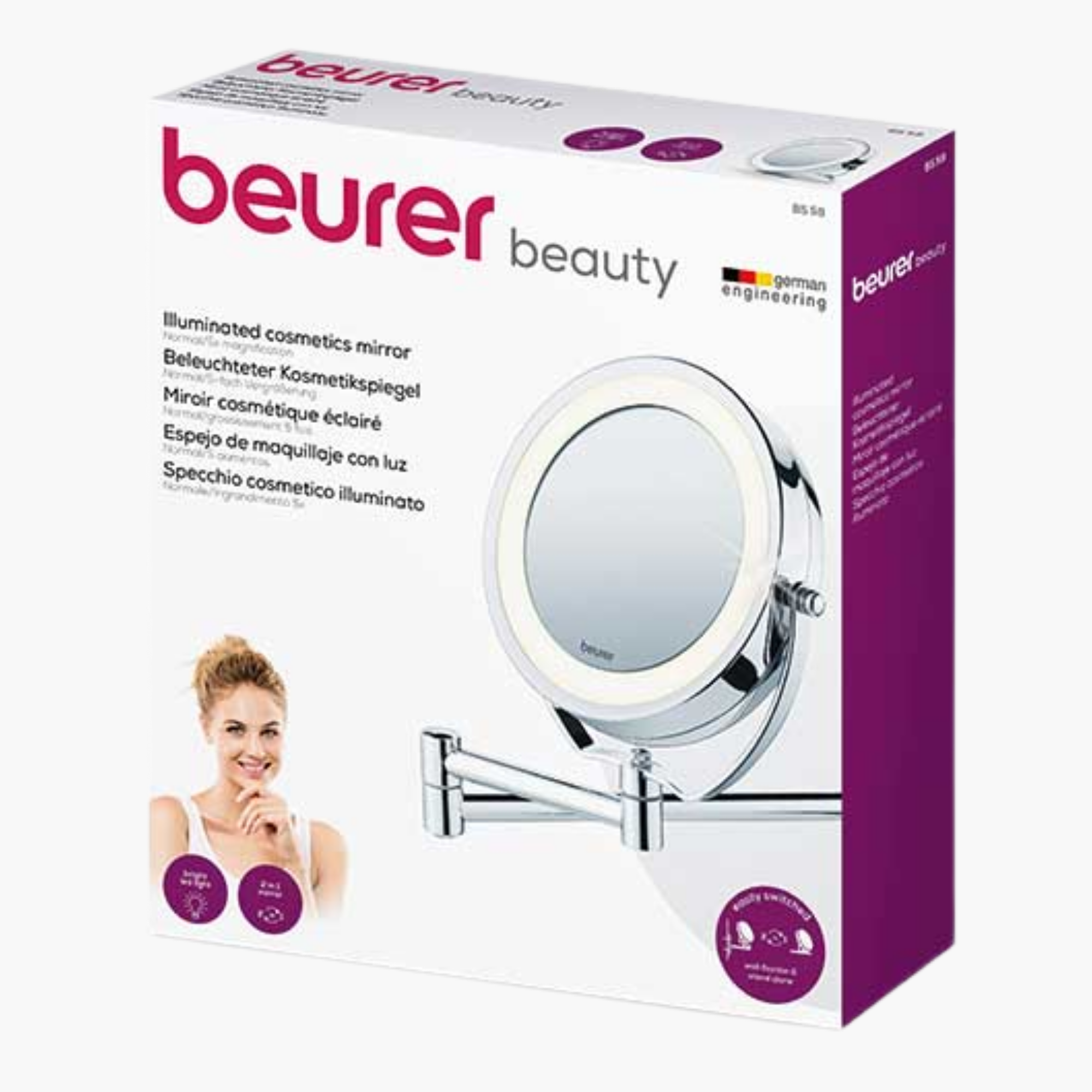 Beurer Illuminated Cosmetics Mirror 5X BS-59