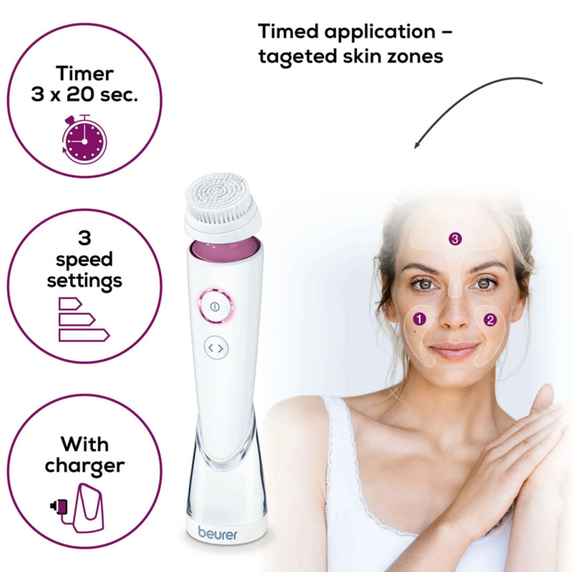 beurer pureo deep cleansing facial brush fc 95 price