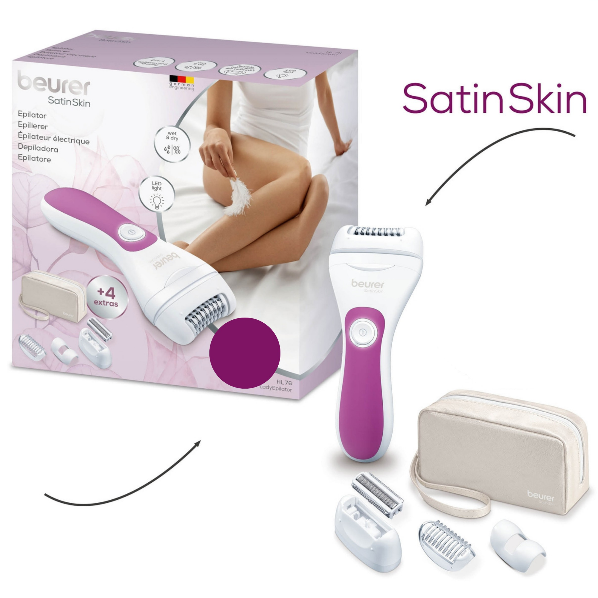 Beurer Satin Skin Lady Epilator HL-76