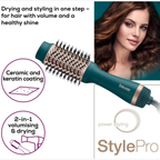 Beurer Style Pro 2 In 1 Volumizing Hair Dryer Brush Ocean HC-45