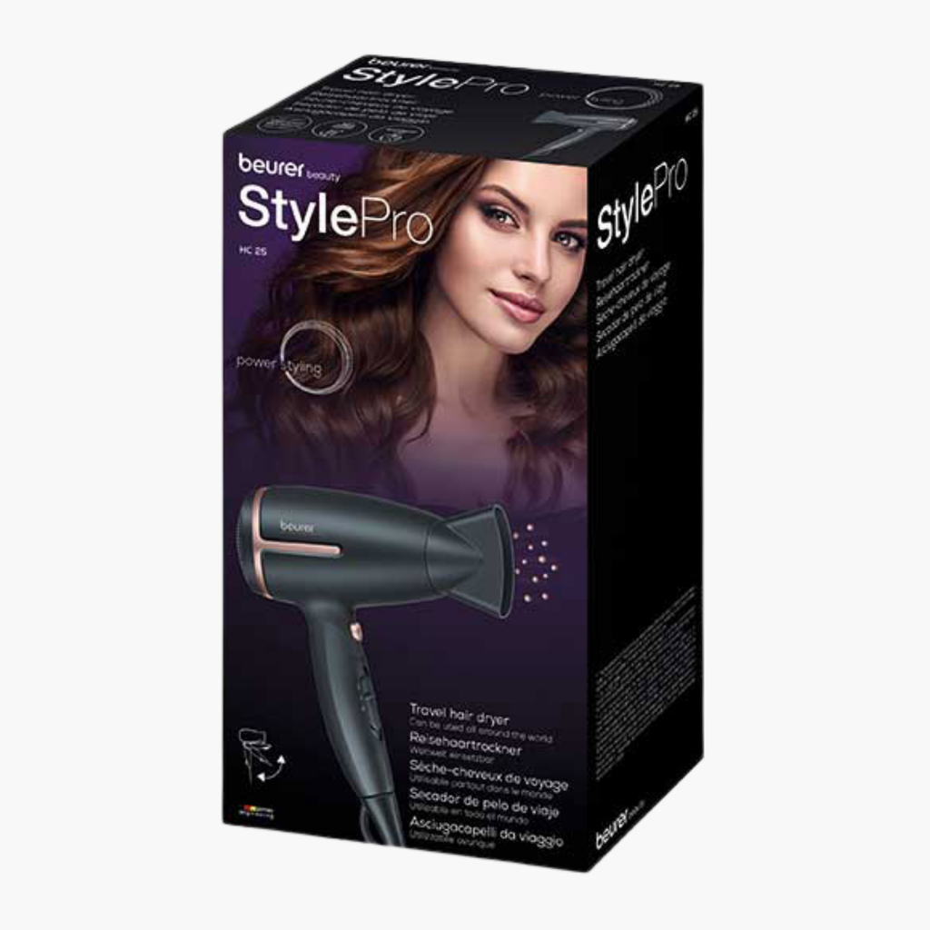 Beurer Style Pro Travel Hair Dryer HC-25 Box