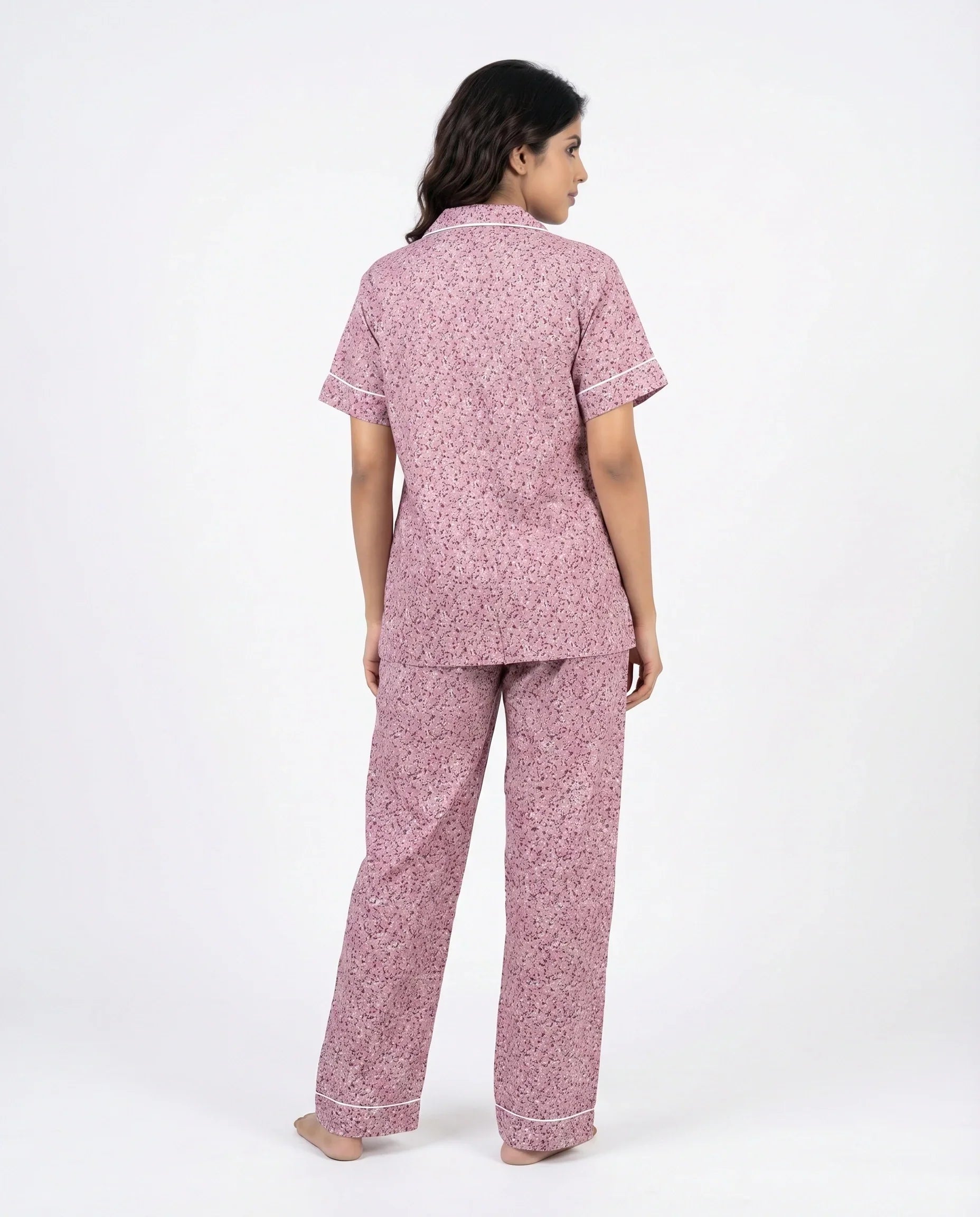 Sajiero Linen PJ Set Blush Affair
