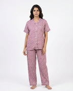 Sajiero Linen PJ Set Blush Affair