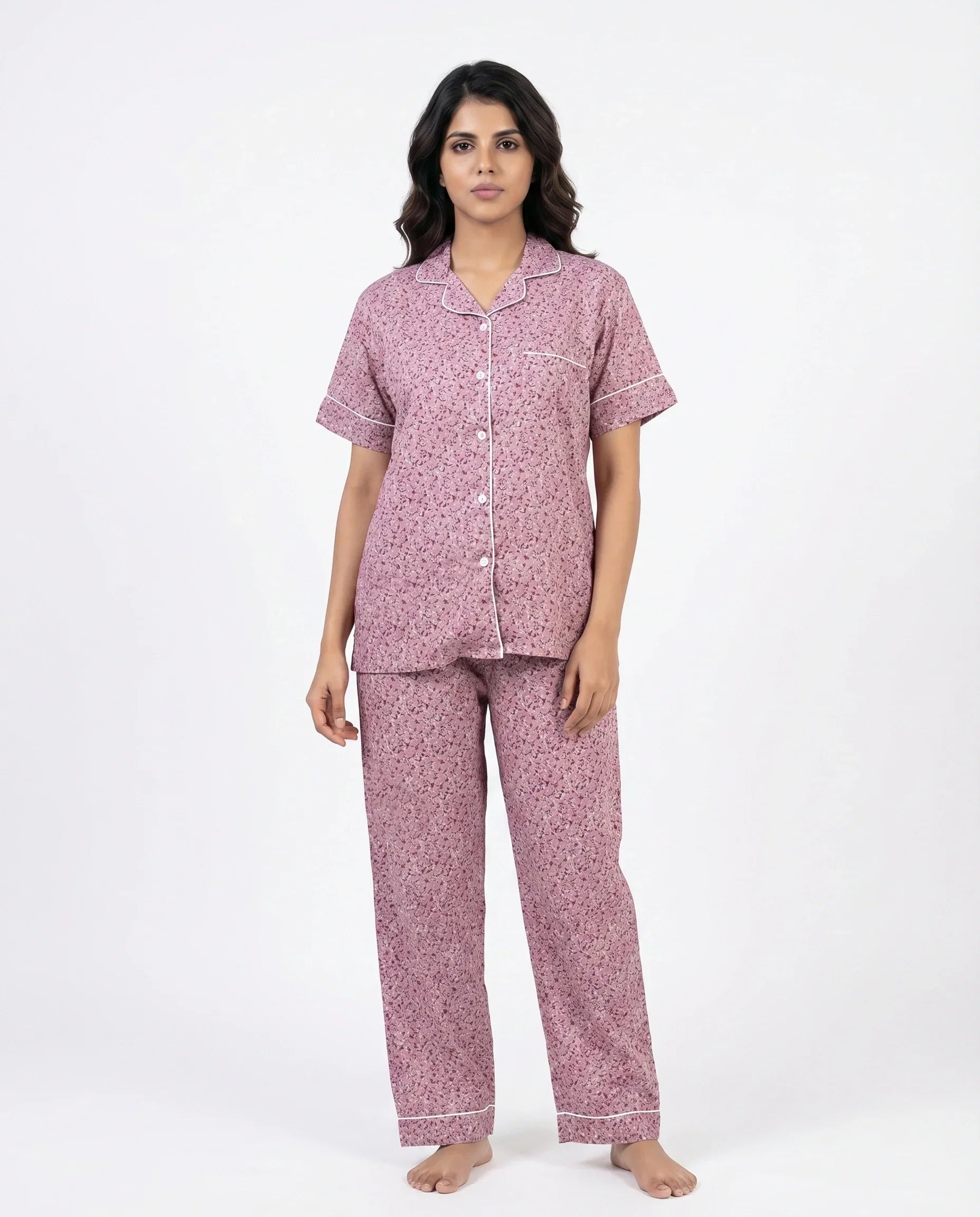 Sajiero Linen PJ Set Blush Affair