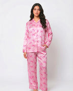 Sajiero Silk PJ Set Blush Coquette
