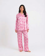 Sajiero Silk PJ Set Blush Coquette