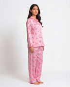 Sajiero Silk PJ Set Blush Coquette
