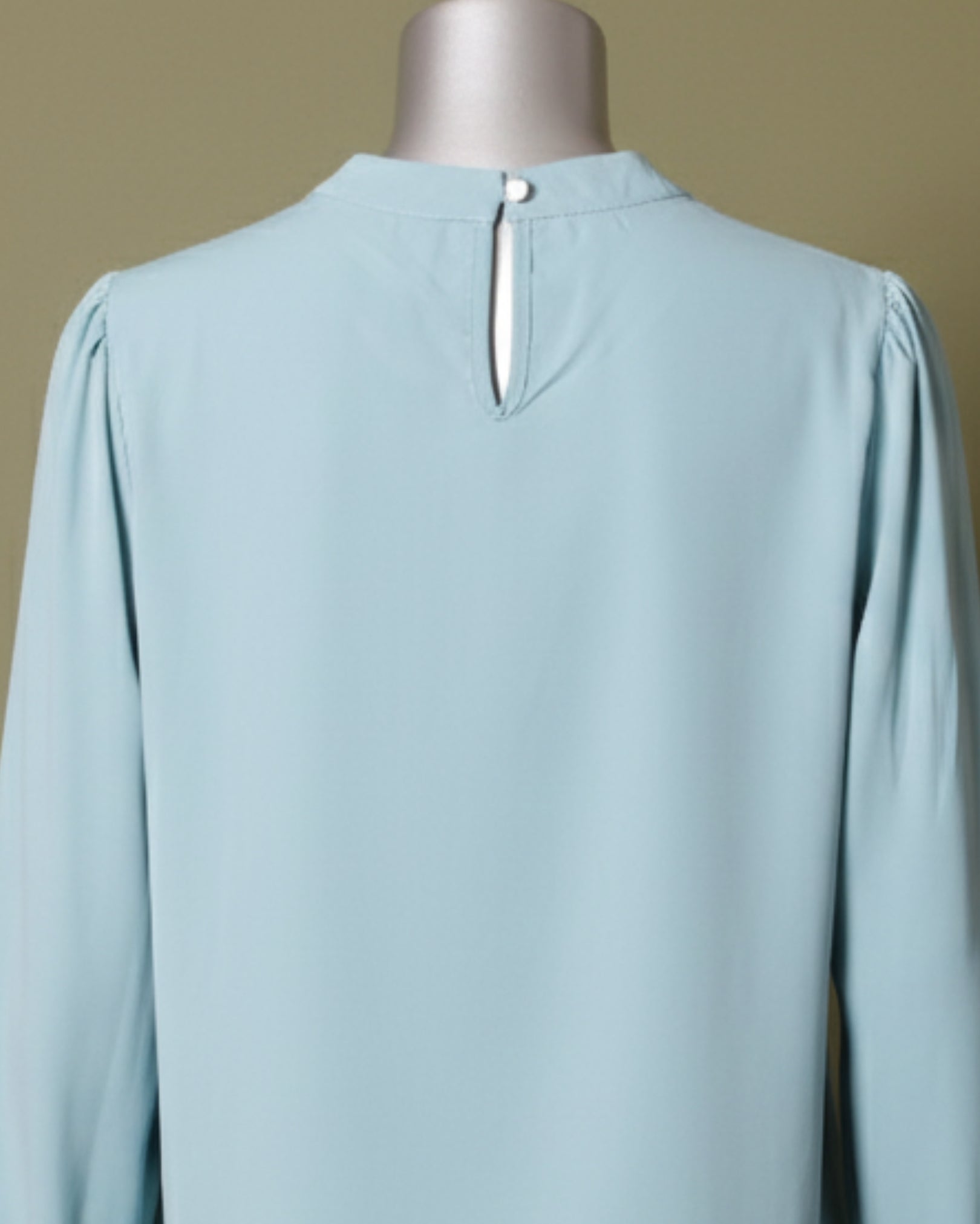 Loom Pakistan Bow Neck Top Aqua Blue
