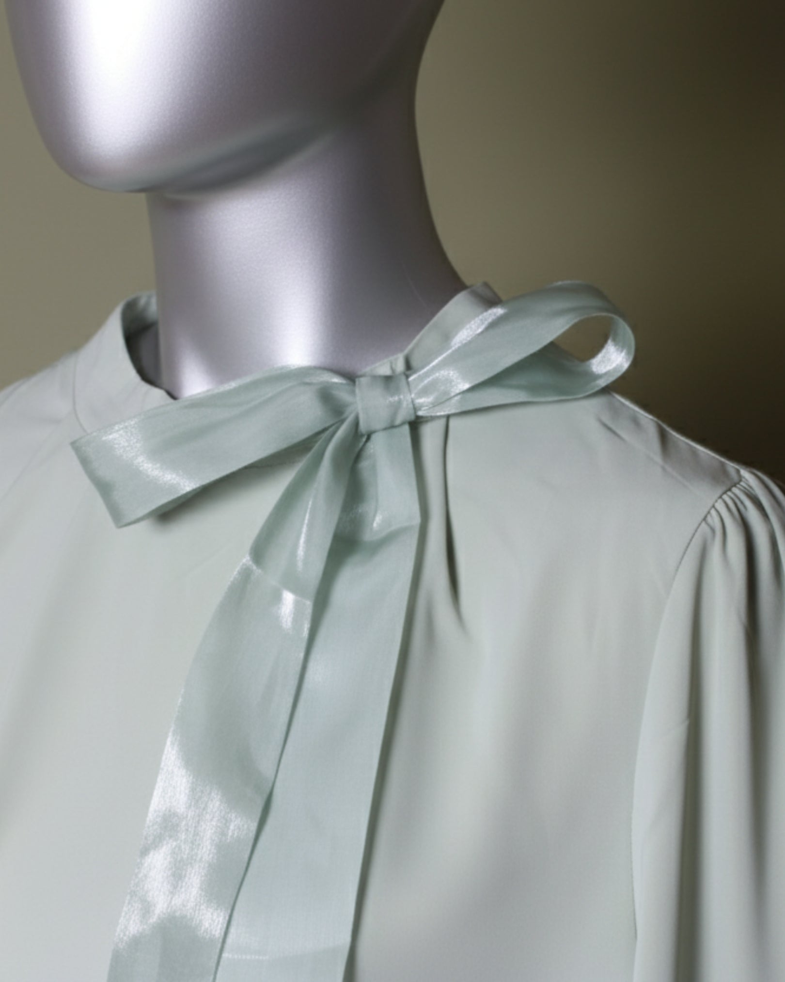 Loom Pakistan Bow Neck Top Mint Green
