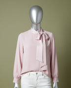 Loom Pakistan Bow Neck Top T-Pink