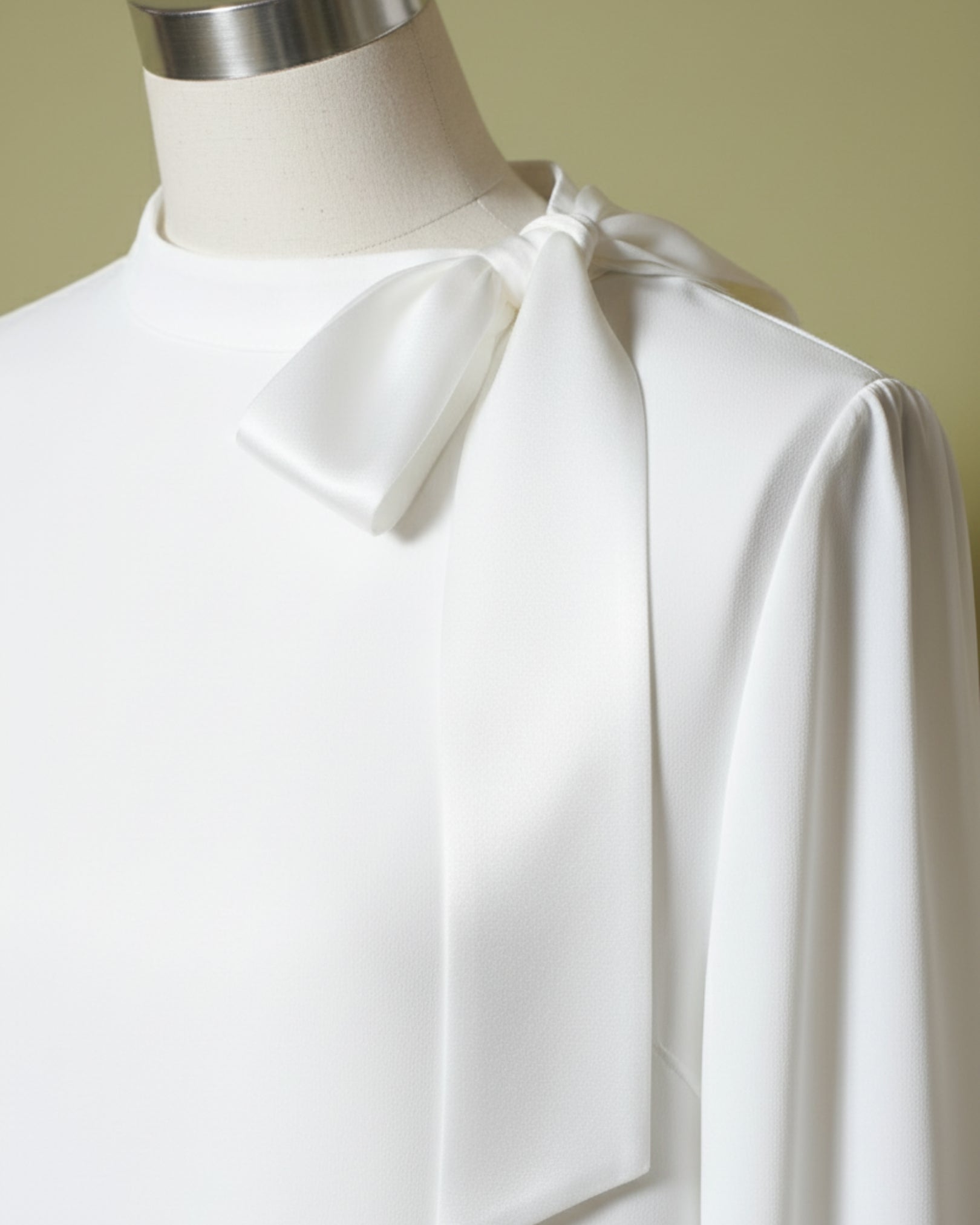 Loom Pakistan Bow Neck Top White