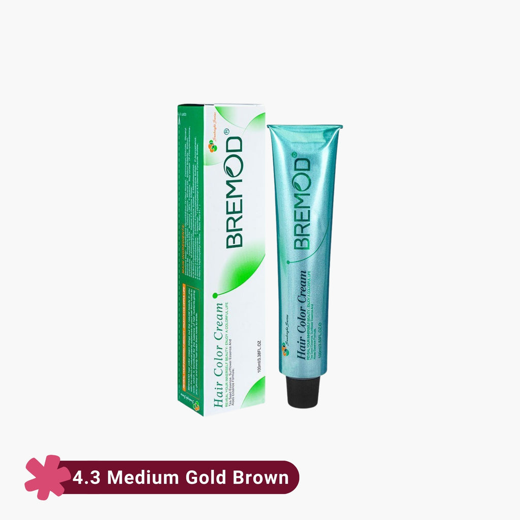 Bremod Hair Color Cream 4.3 Medium Gold Brown 100ml