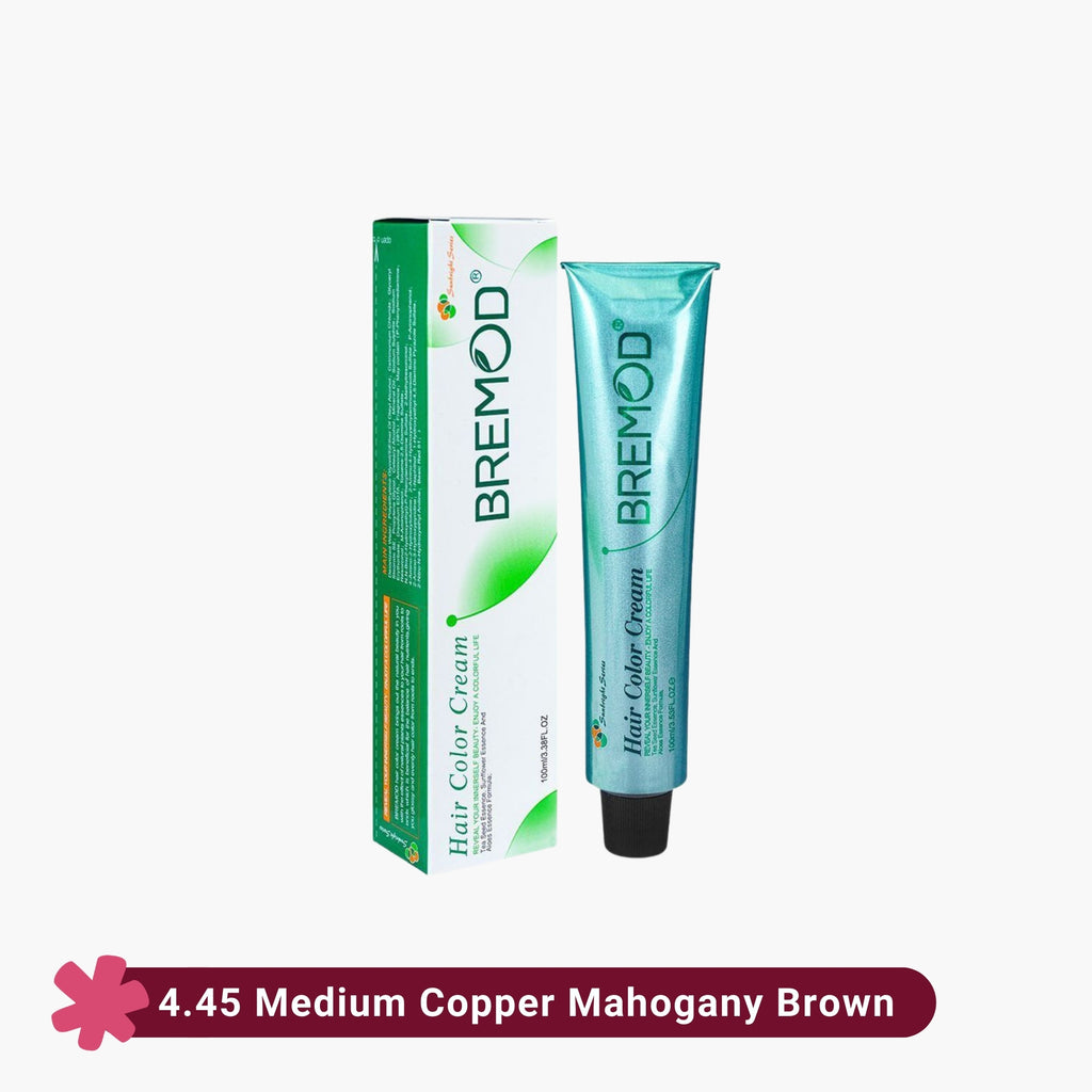 Bremod Hair Color Cream 4.45 Medium Copper Mahogany Brown 100ml