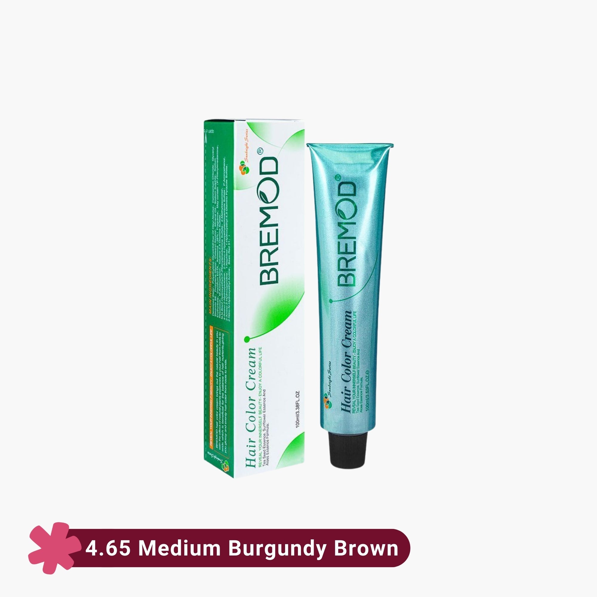 Bremod Hair Color Cream 4.65 Medium Burgundy Brown 100ml
