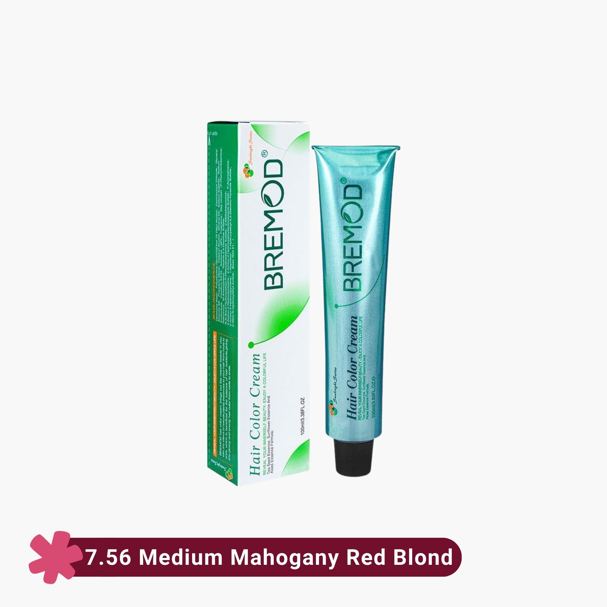 Bremod Hair Color Cream 7.56 Medium Mahogany Red Blond 100ml