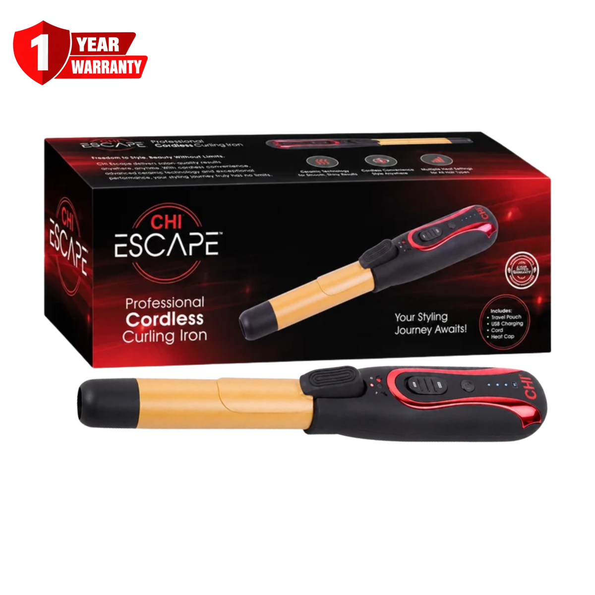 CHI Escape Professional Cordless Curling Iron
