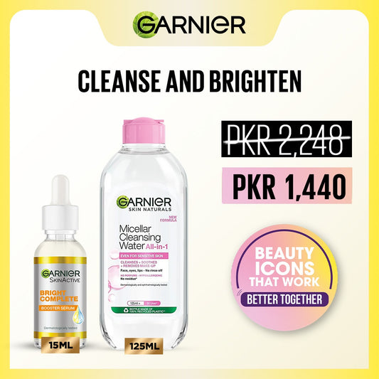 Cleanse and Brighten Micellar + Vitamin C Duo