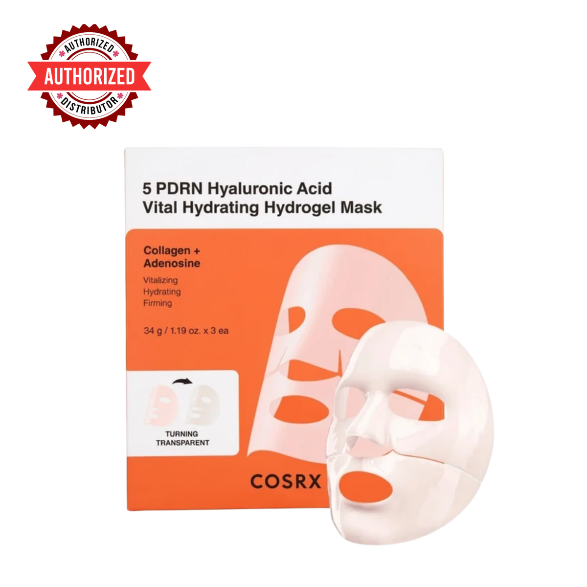 COSRX 5 PDRN Hyaluronic Acid Vital Hydrating Hydrogel Mask