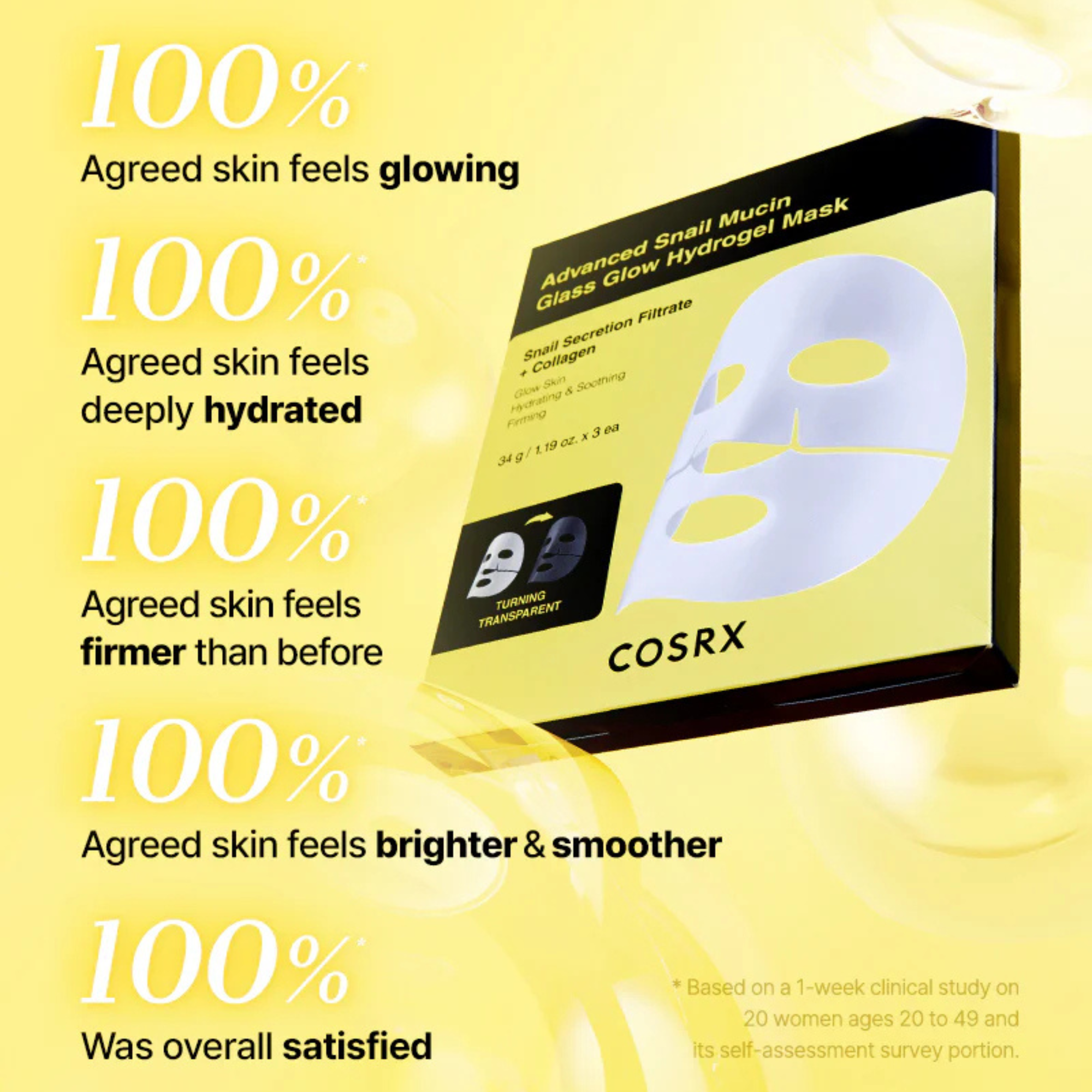 COSRX Advanced Snail Glass Glow Hydrogel Mask Box