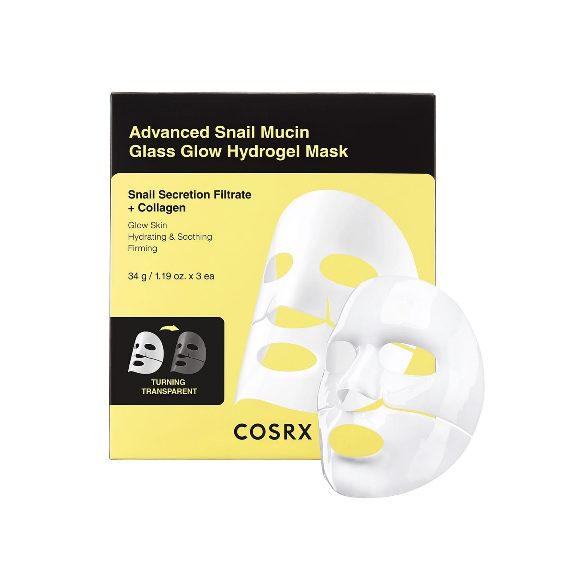 COSRX Advanced Snail Glass Glow Hydrogel Mask Box