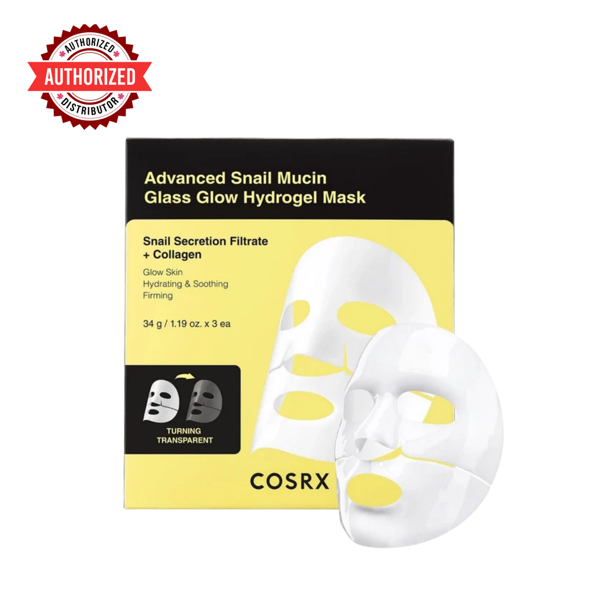 COSRX Advanced Snail Glass Glow Hydrogel Mask