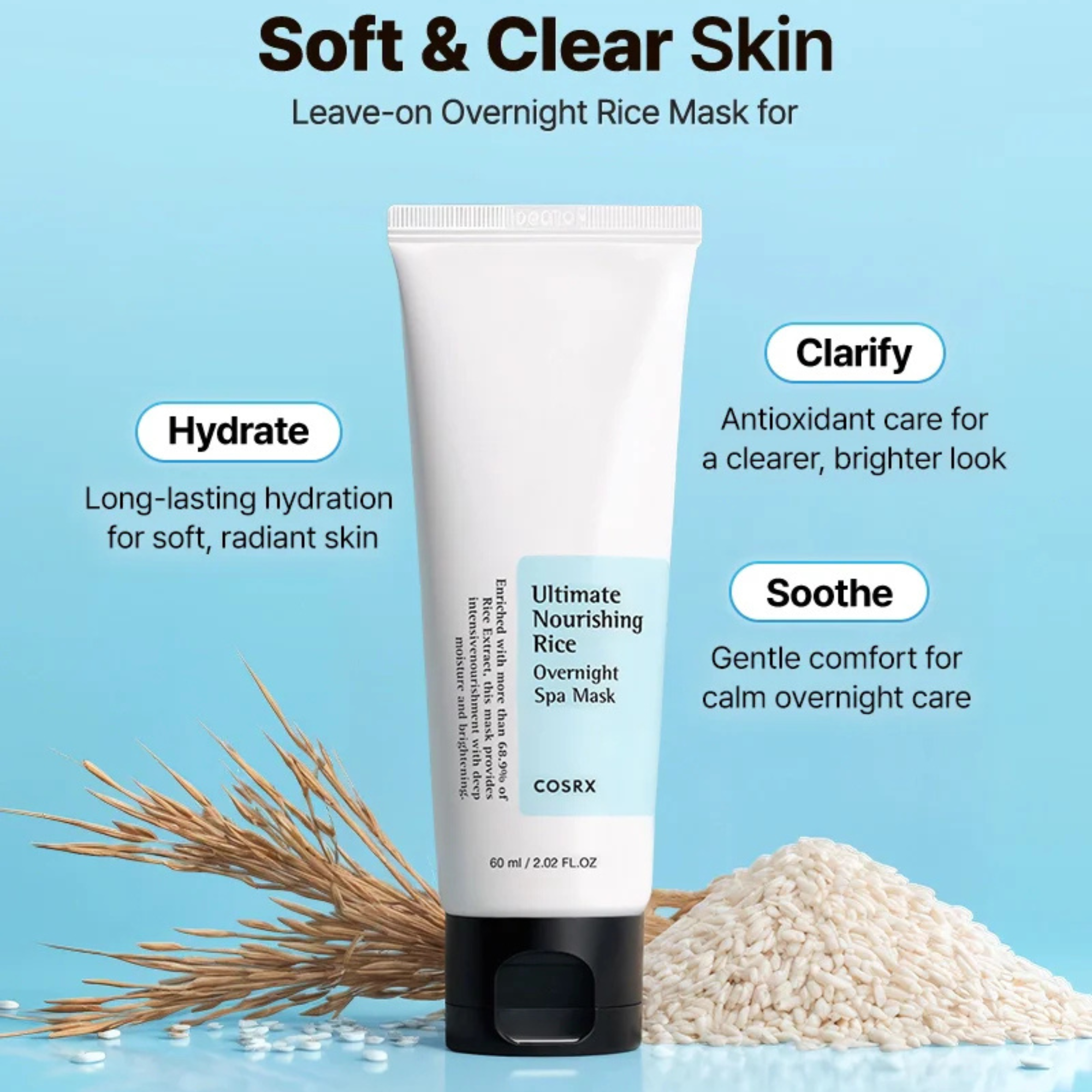 COSRX Ultimate Nourishing Rice Overnight Mask 60ml