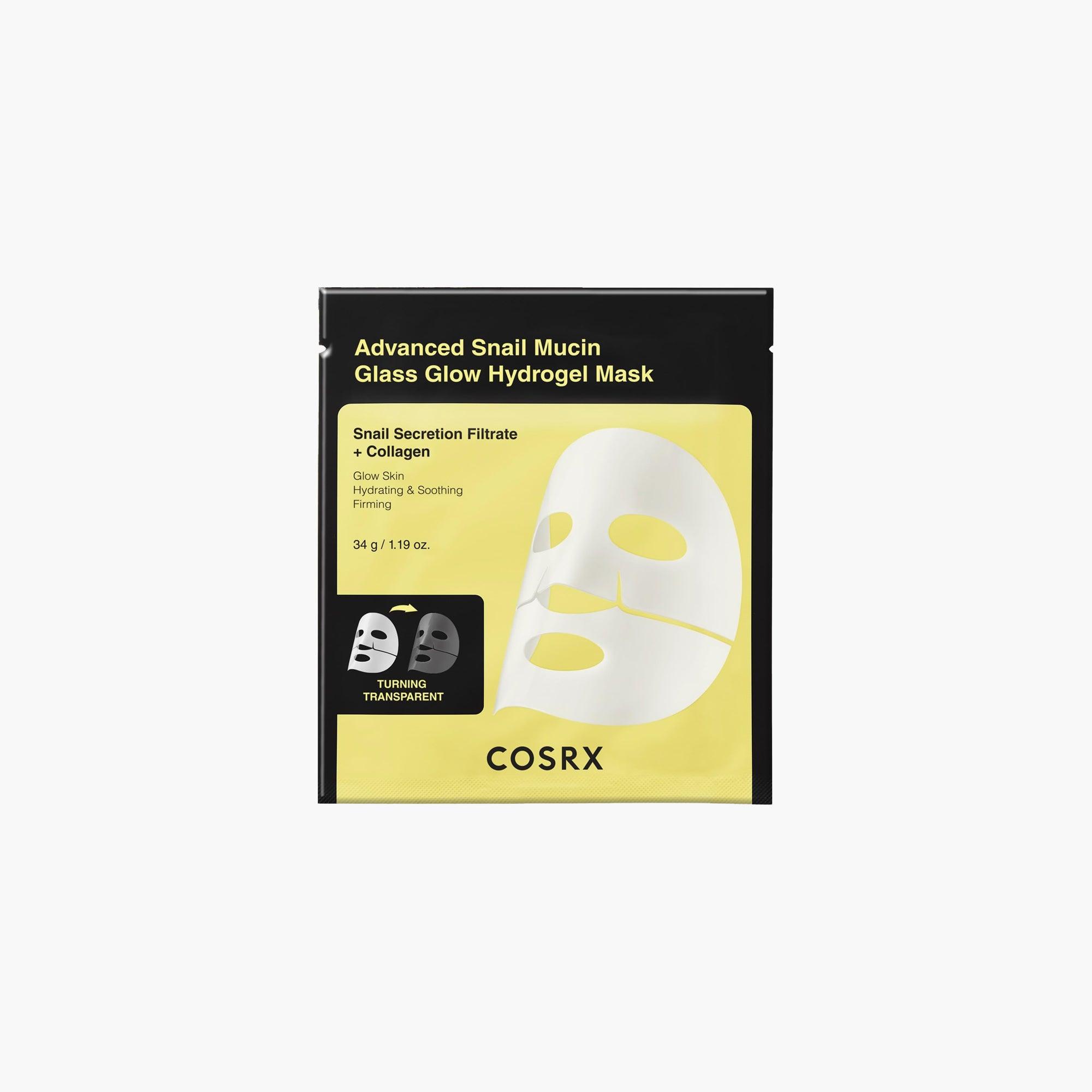 COSRX Advanced Snail Glass Glow Hydrogel Mask 1Piece - TheSkinFit