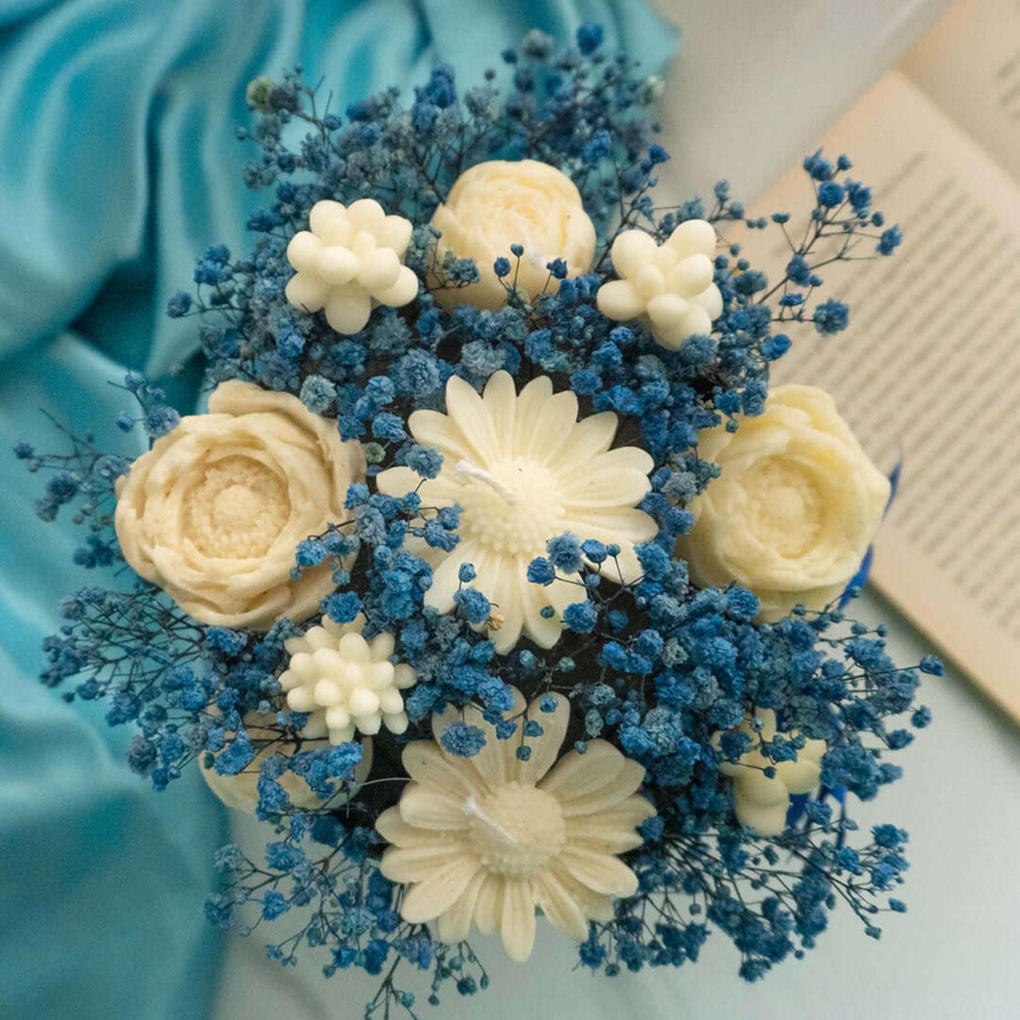 Candle Wick Store Blue Serenity Bouqet Black Base Only Available in Karachi