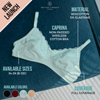 BLS Caprina Non Wired And Non Padded Cotton Bra Burgundy 34DD