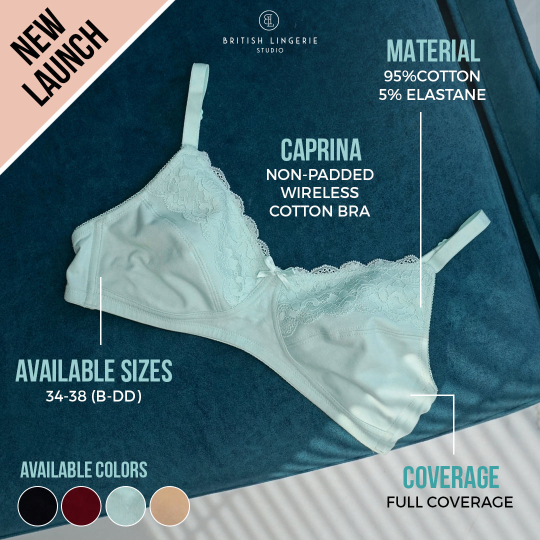 BLS Caprina Non Wired And Non Padded Cotton Bra Burgundy 34DD