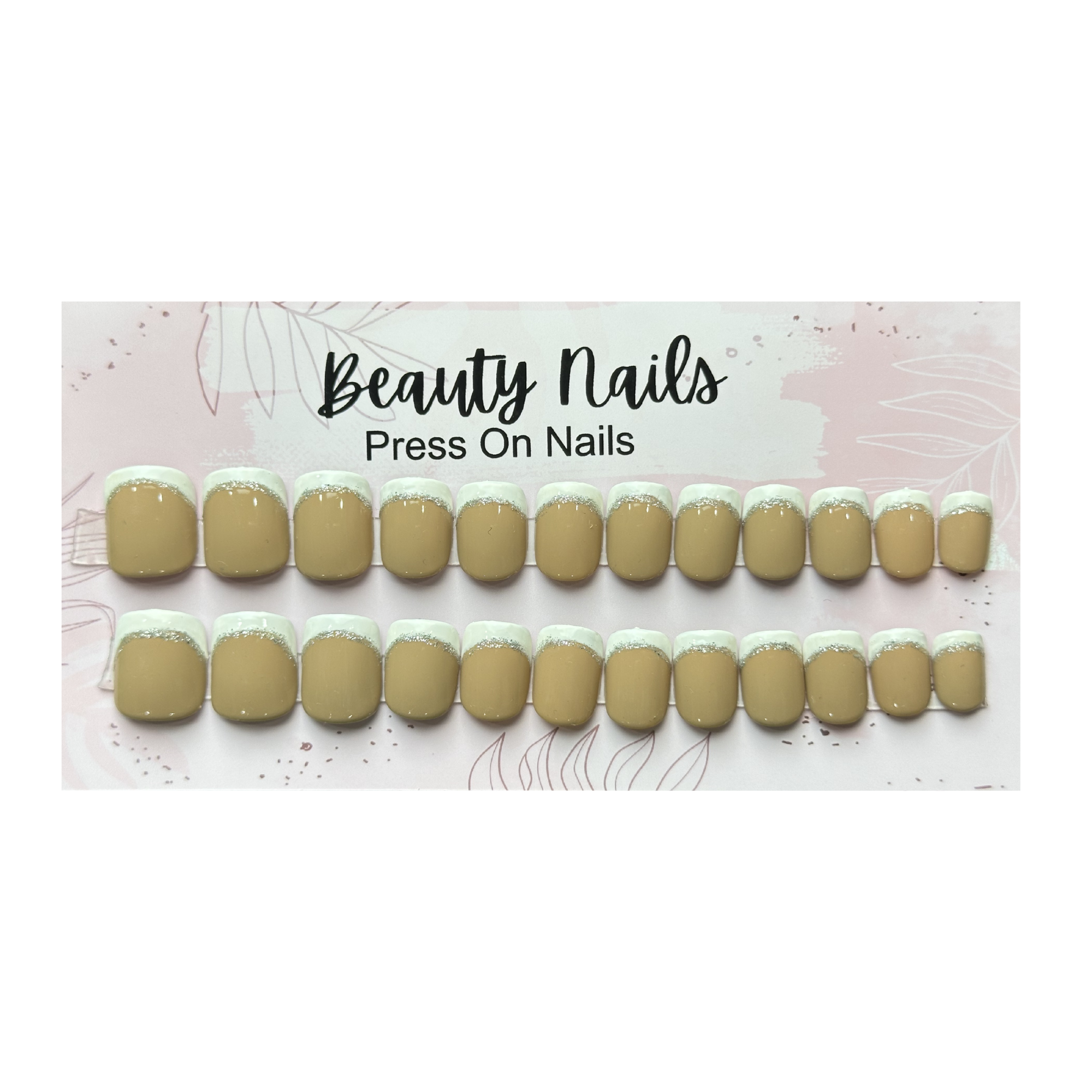 Beauty Nails Square Press On-Nails 24 Pieces