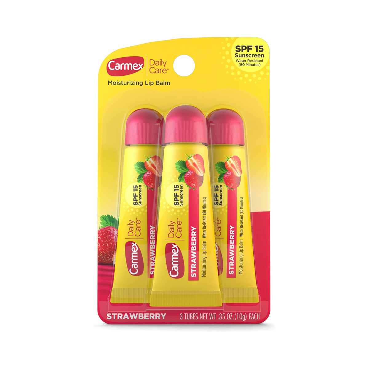 Carmex Daily Care Moisturizing Lip Balm SPF 15 3 Piece Set