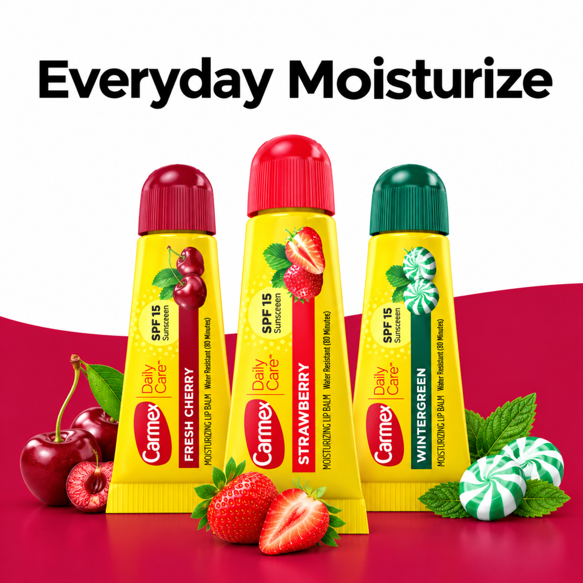 Carmex Daily Care Moisturizing Lip Balm SPF 15 Variety Pack