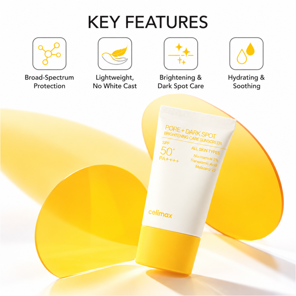 Celimax Pore + Dark Spot Brightening Care Sunscreen SPF50+ PA++++ 50ml